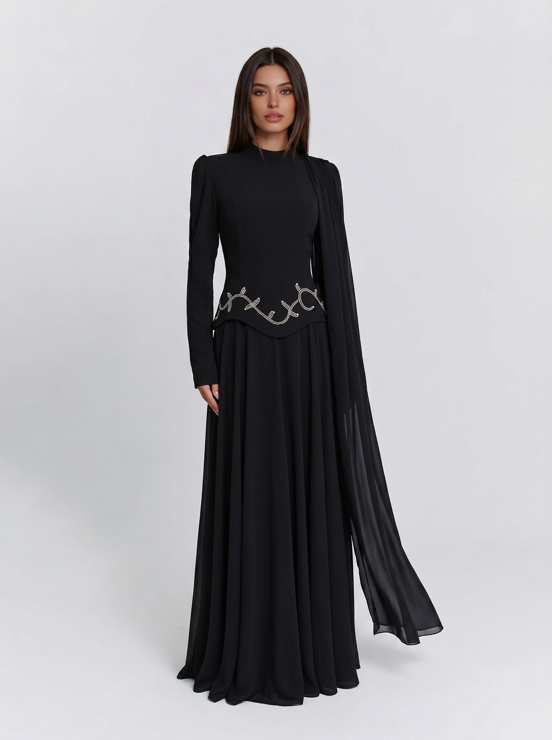 modest black dresses for sale Sana Wedding Guest dress Formal Evening Modest Wedding Evening Dress, Nikkah, Graduation, Formal, Daily, Abaya Store Near Me holiday gatherings size:XXS/UK6 Sparkly Dress Outfit Idea 100-150 USD