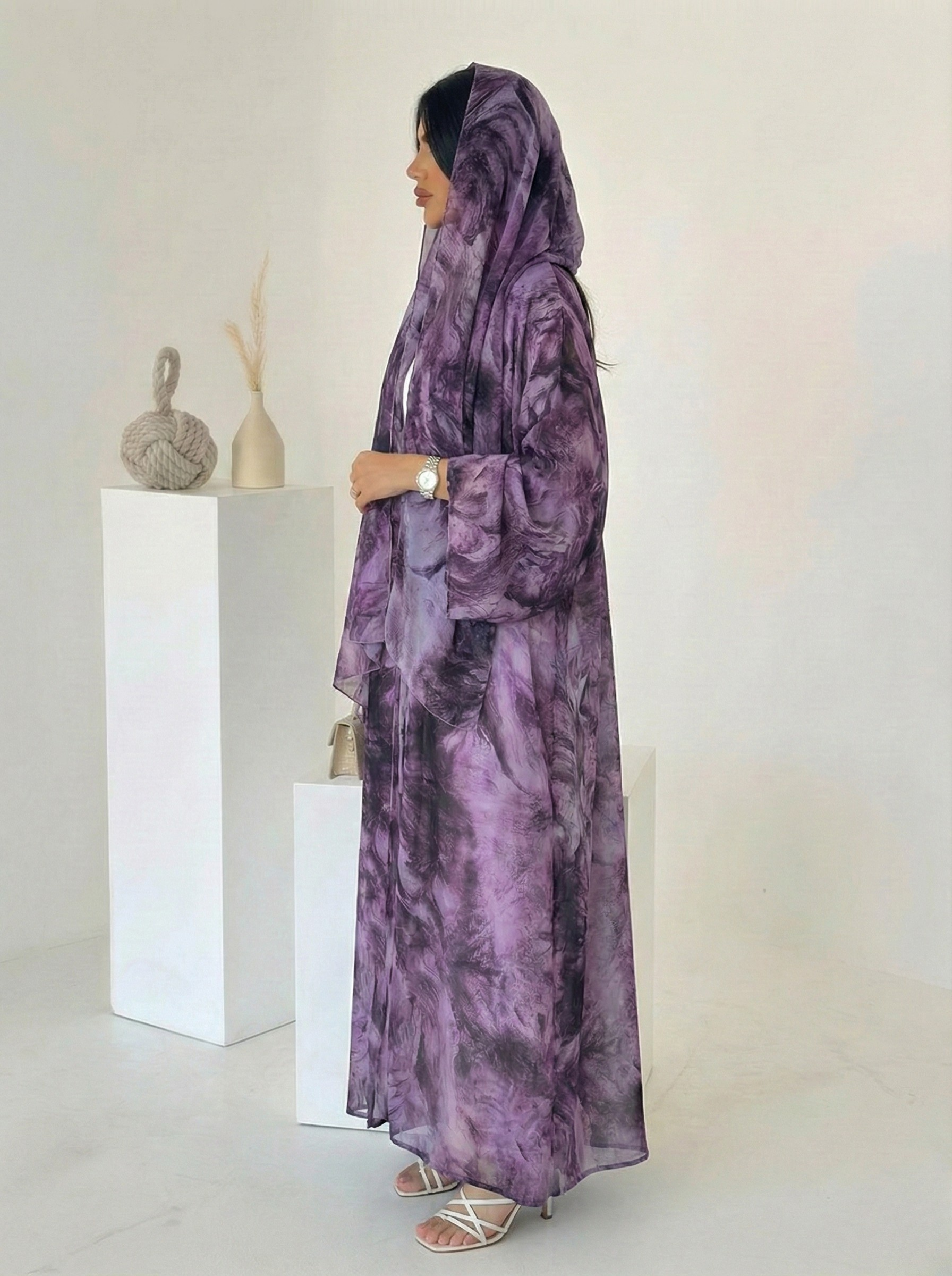 Elara Watercolor Abaya - Nour Modesty