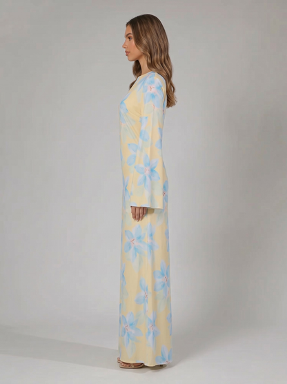 Sana Floral Maxi Dress - Nour Modesty