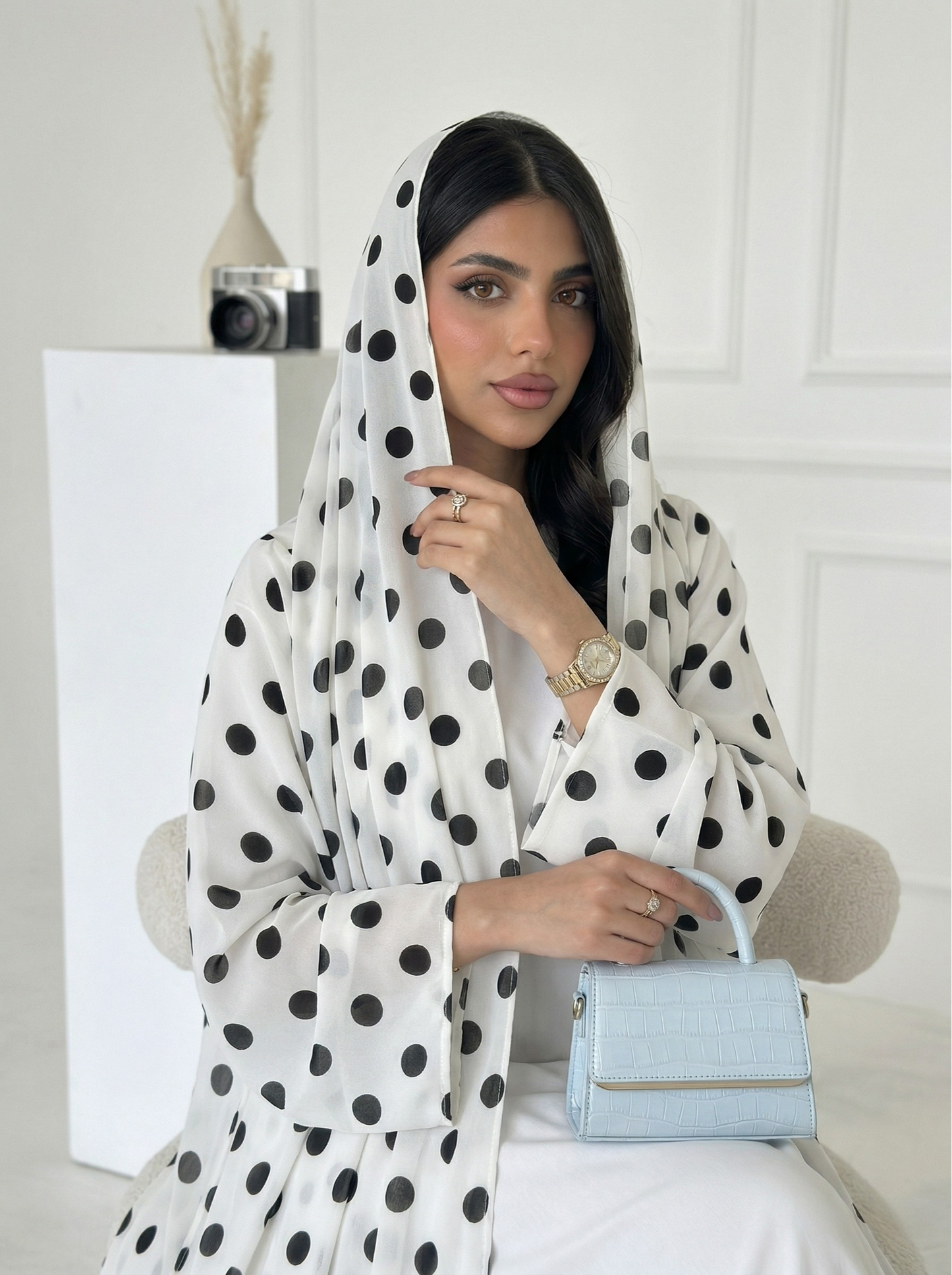 Polka Dot Abaya Set - Nour Modesty