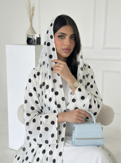 Polka Dot Abaya Set - Nour Modesty
