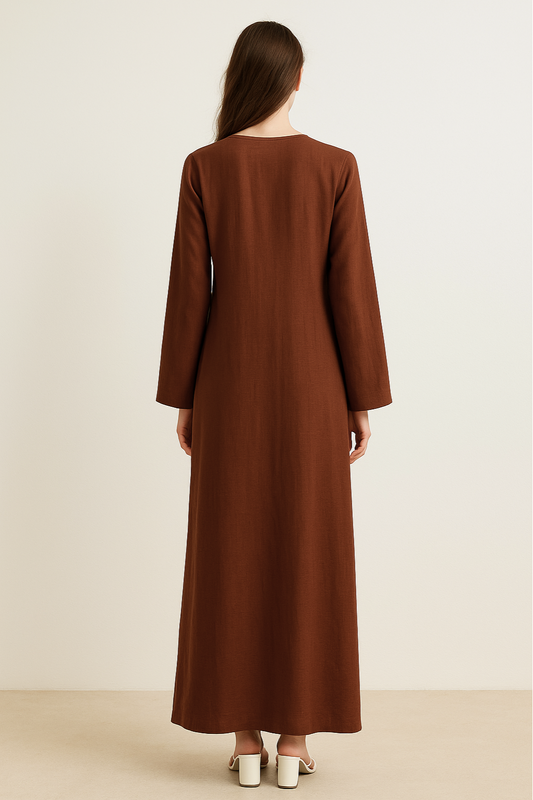 Iman Linen Dress - Nour Modesty