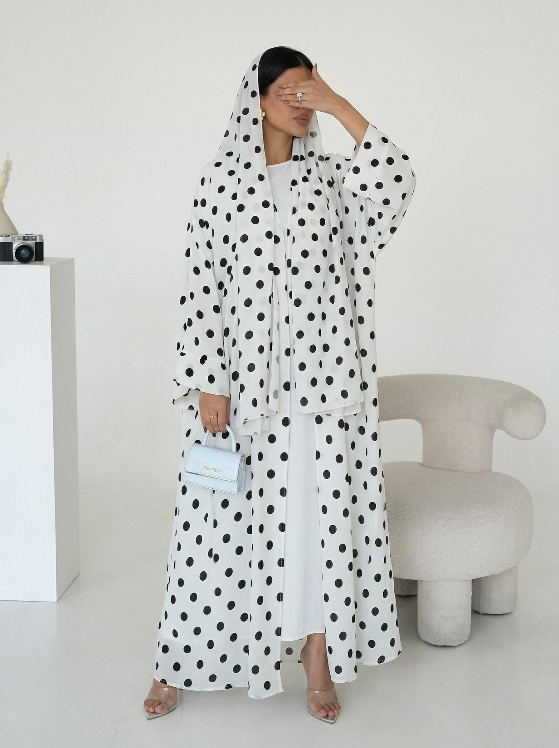 Polka Dot Abaya Set - Nour Modesty