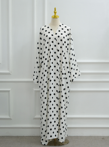Polka Dot Abaya Set - Nour Modesty
