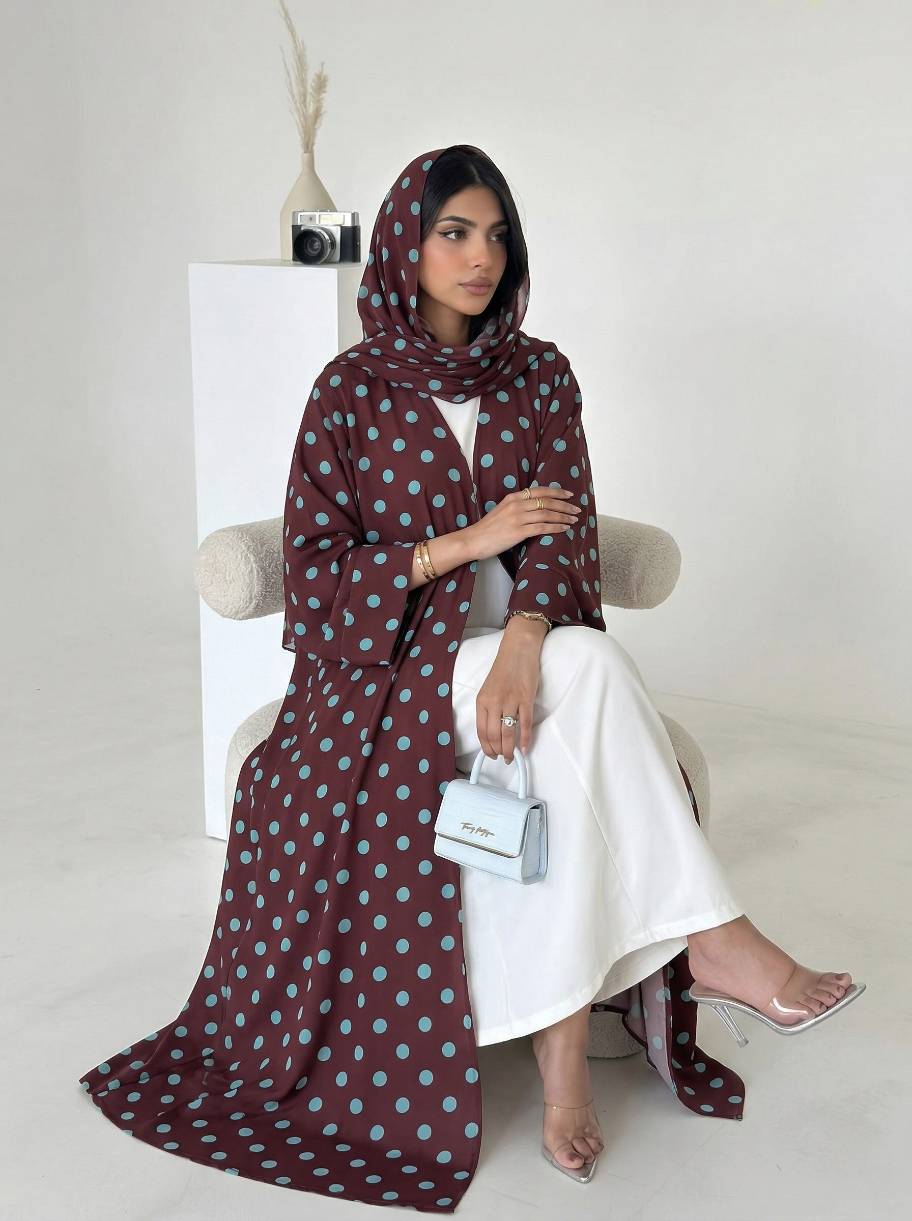 Polka Dot Abaya Set - Nour Modesty