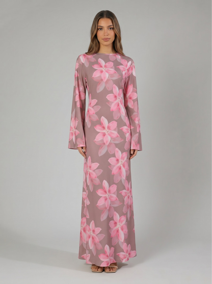 Sana Floral Maxi Dress - Nour Modesty