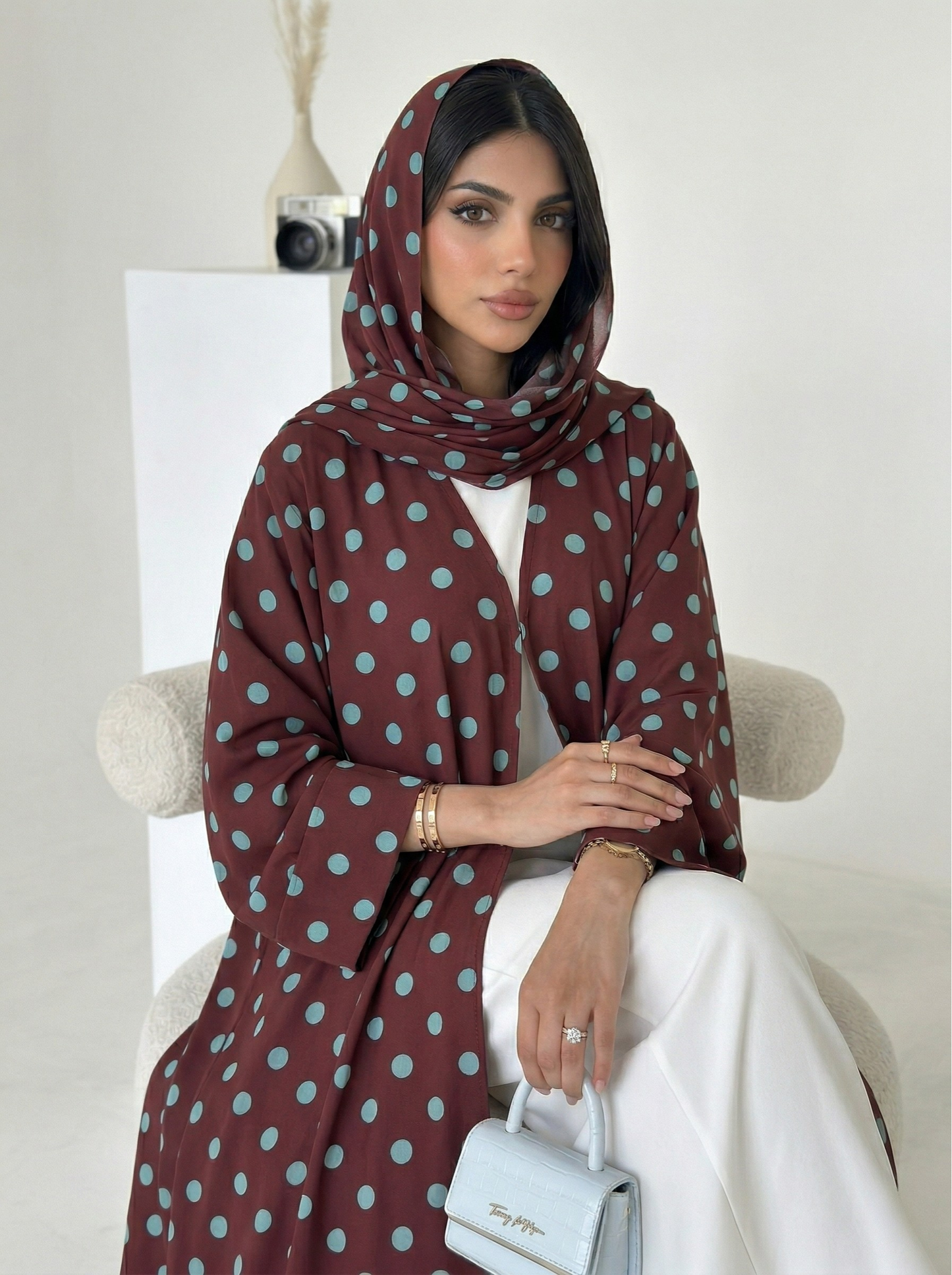 Polka Dot Abaya Set - Nour Modesty