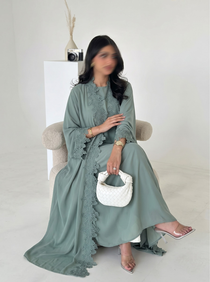 Amelie Lace Abaya Set - Nour Modesty