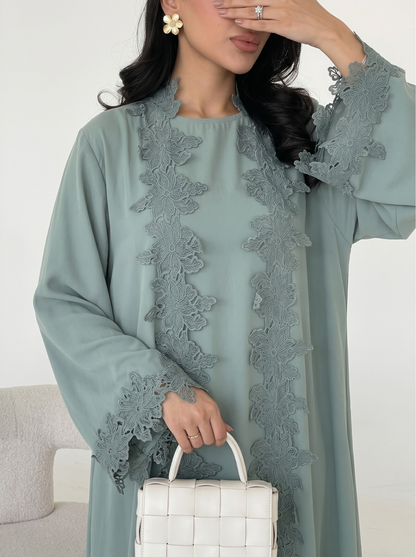 Amelie Lace Abaya Set - Nour Modesty