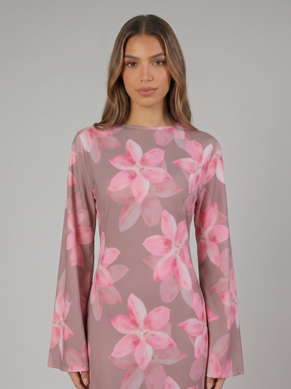 Sana Floral Maxi Dress - Nour Modesty