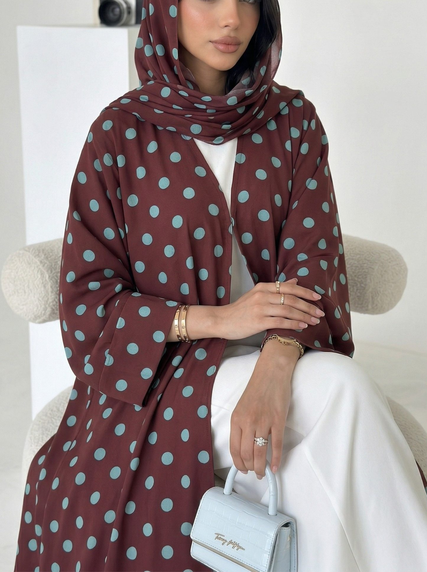 Polka Dot Abaya Set - Nour Modesty