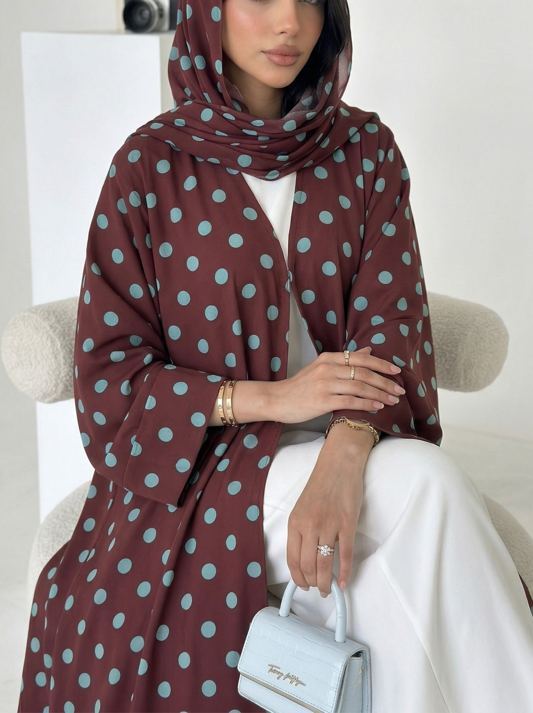 Polka Dot Abaya Set - Nour Modesty