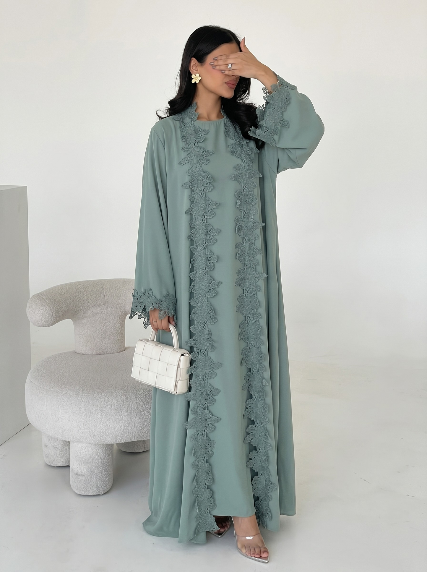 Amelie Lace Abaya Set - Nour Modesty
