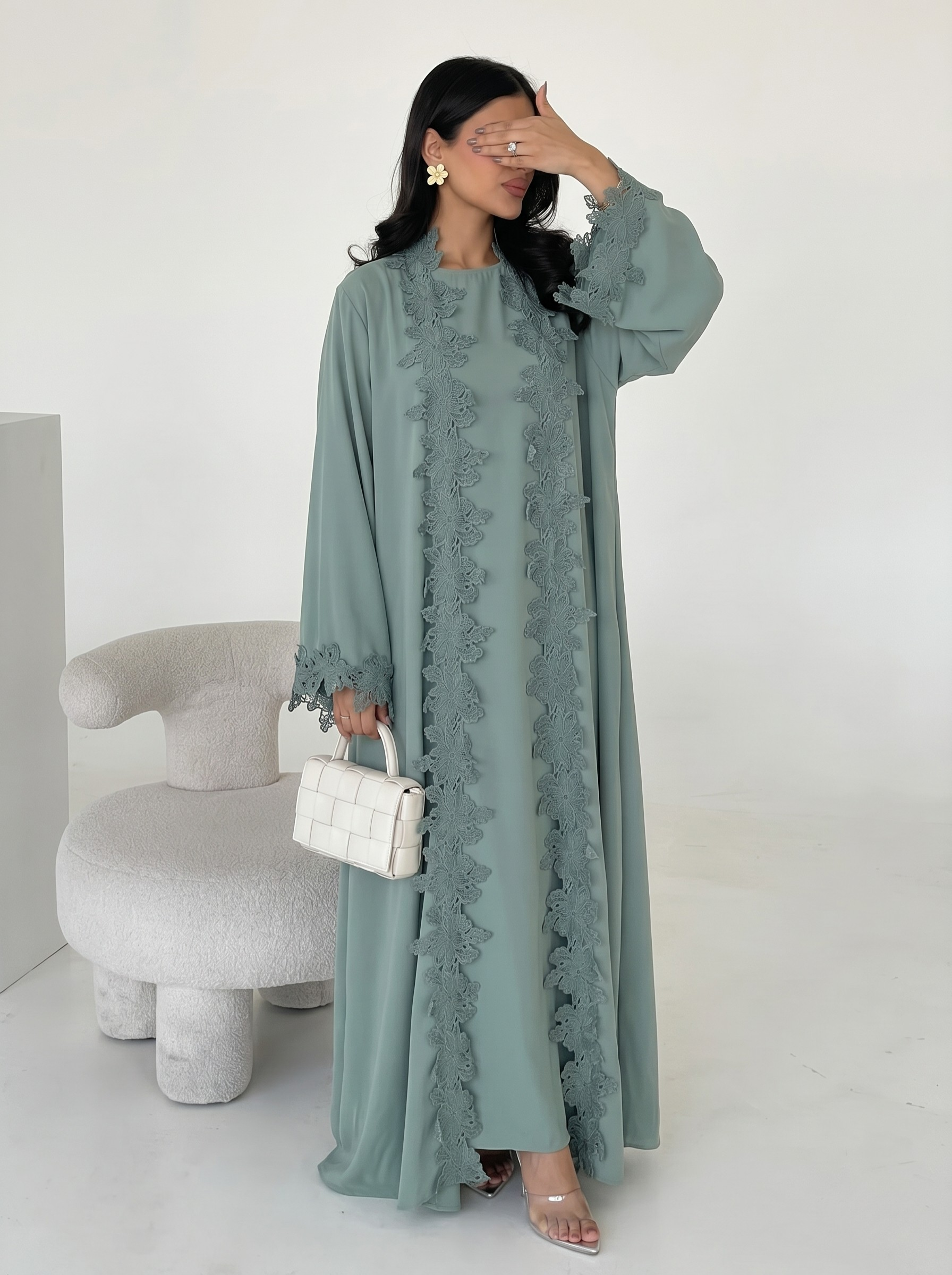 Amelie Lace Abaya Set - Nour Modesty