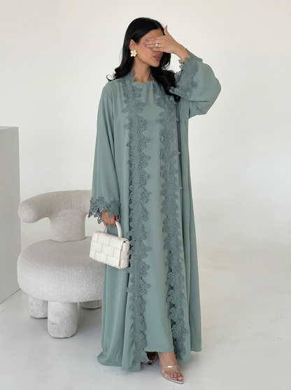 Amelie Lace Abaya Set - Nour Modesty