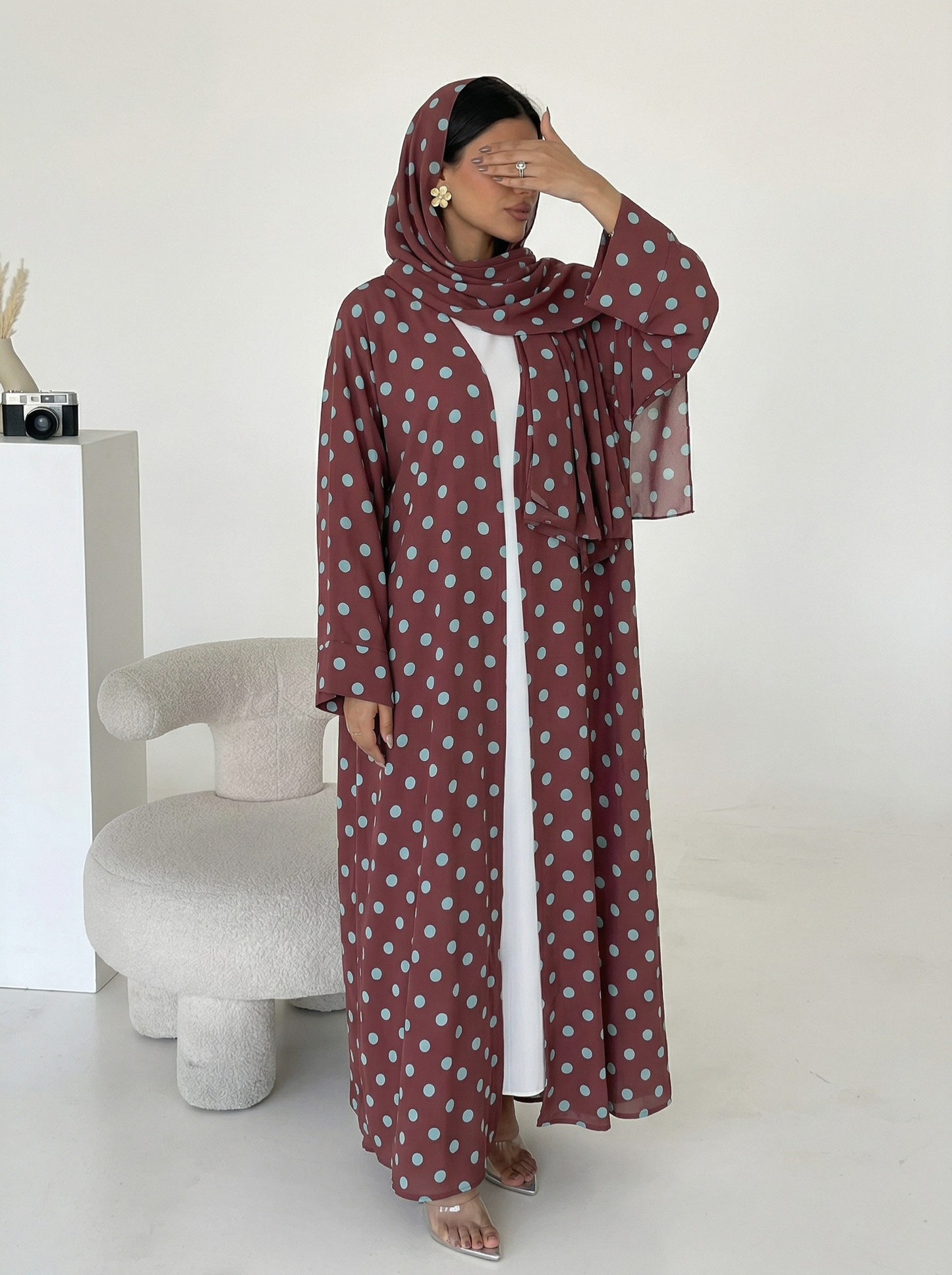 Polka Dot Abaya Set - Nour Modesty
