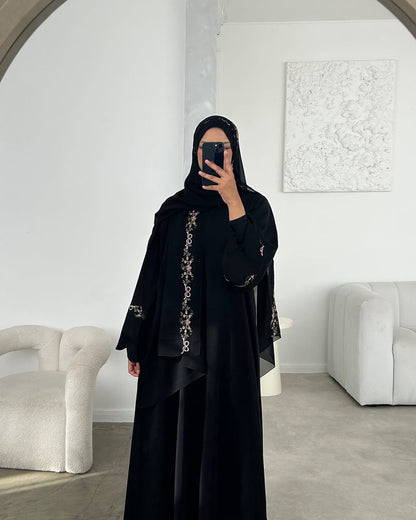 Green Abaya with Hijab Set