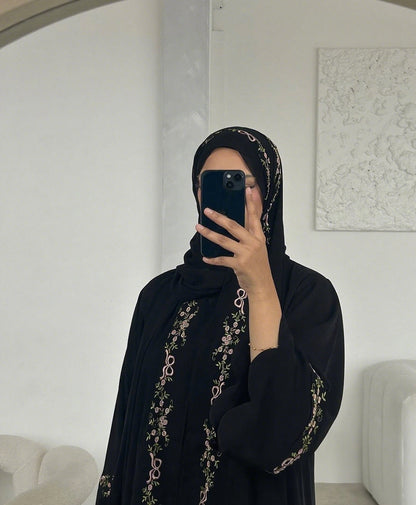 Green Abaya with Hijab Set