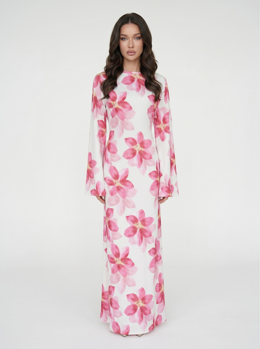Sana Floral Maxi Dress - Nour Modesty