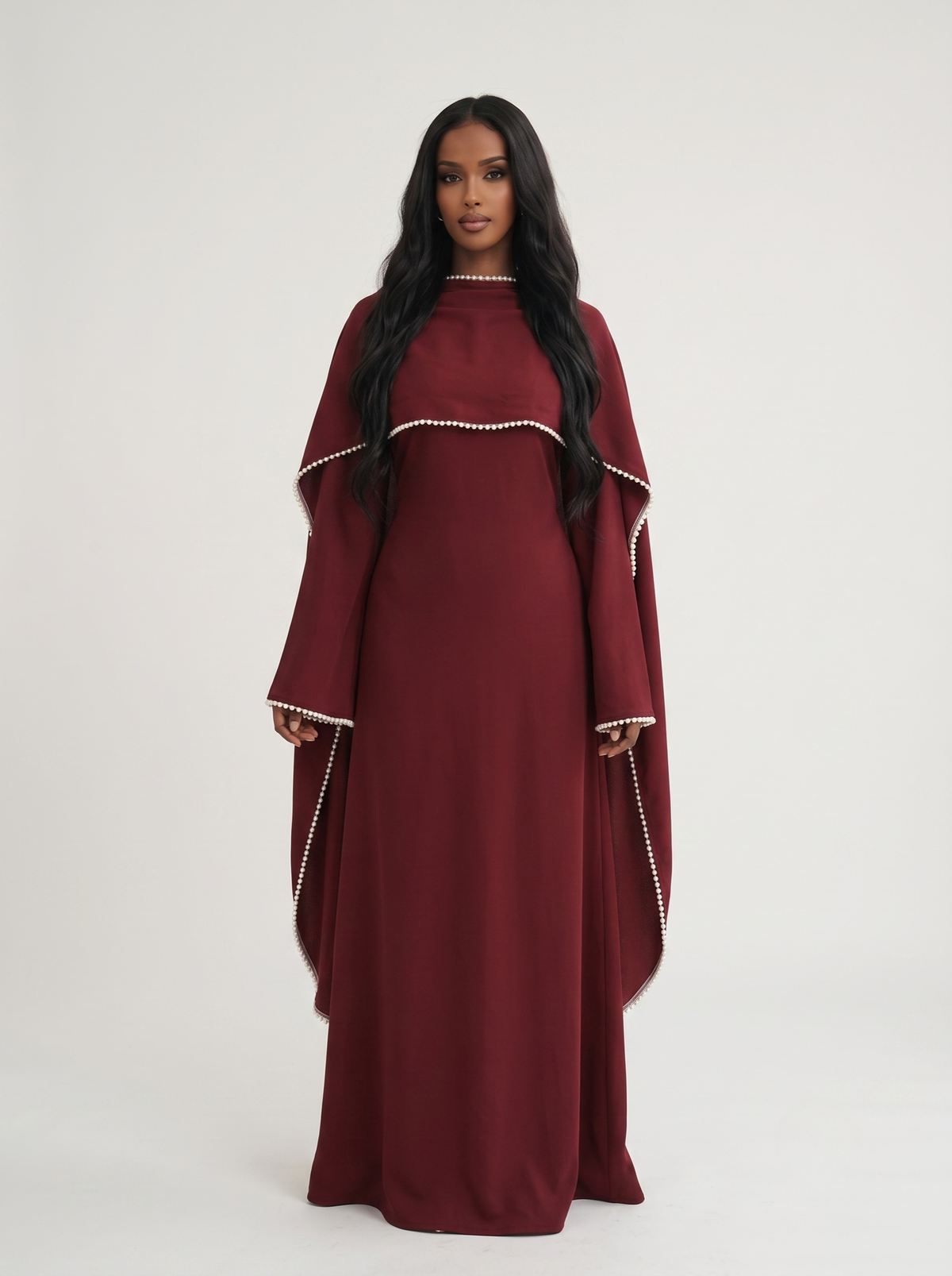 graduation dress near me Pearl Modest Formal Evening Modest wedding dresses, Nikkah, Graduation, Formal, Daily, Abaya Store | United States, US Delivery SID-FD1667 Color:Smoky Blue (SteelBlue) line skirt with a Blue Dress and Shawl