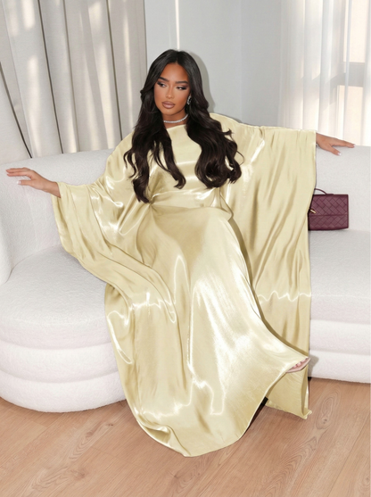 Shimmer Butterfly Abaya Rose - Nour Modesty