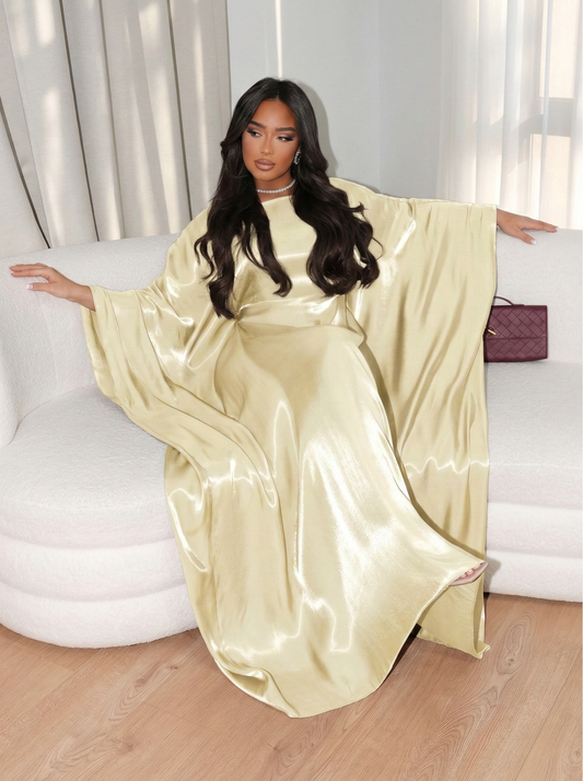 Shimmer Butterfly Abaya Rose - Nour Modesty