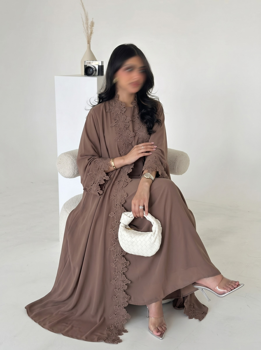 Amelie Lace Abaya Set - Nour Modesty