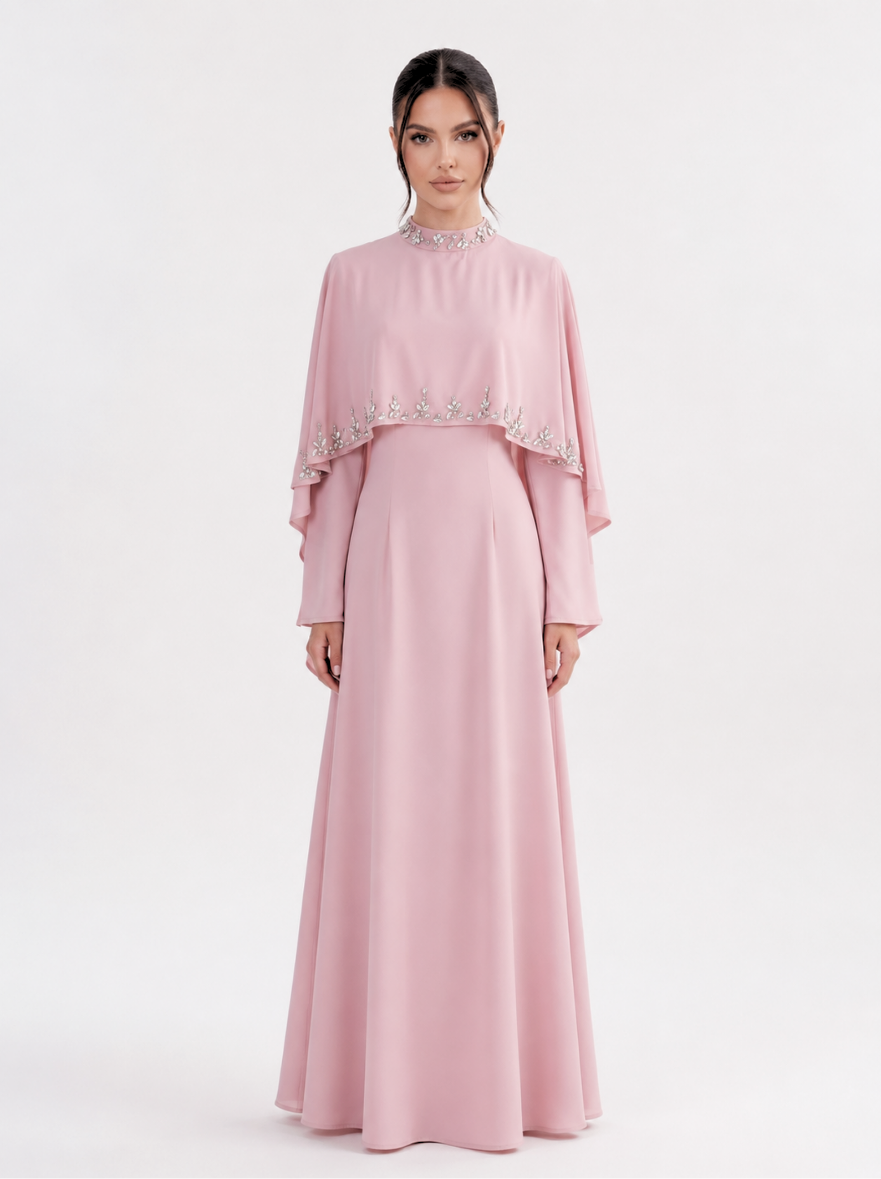 Elyse Cape Dress - Nour Modesty
