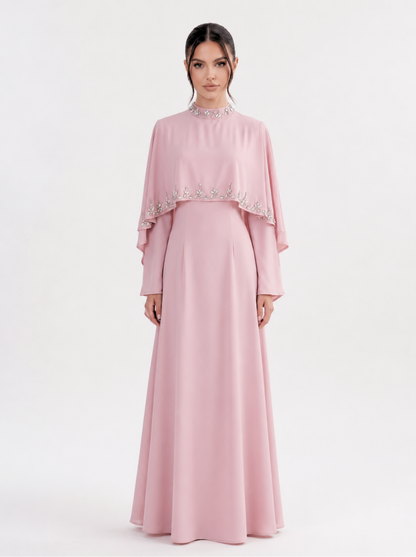 Elyse Cape Dress - Nour Modesty