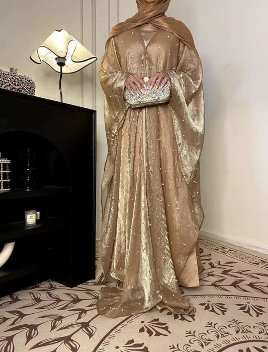 Luxury Pearl Butterfly Abaya Set - Layla