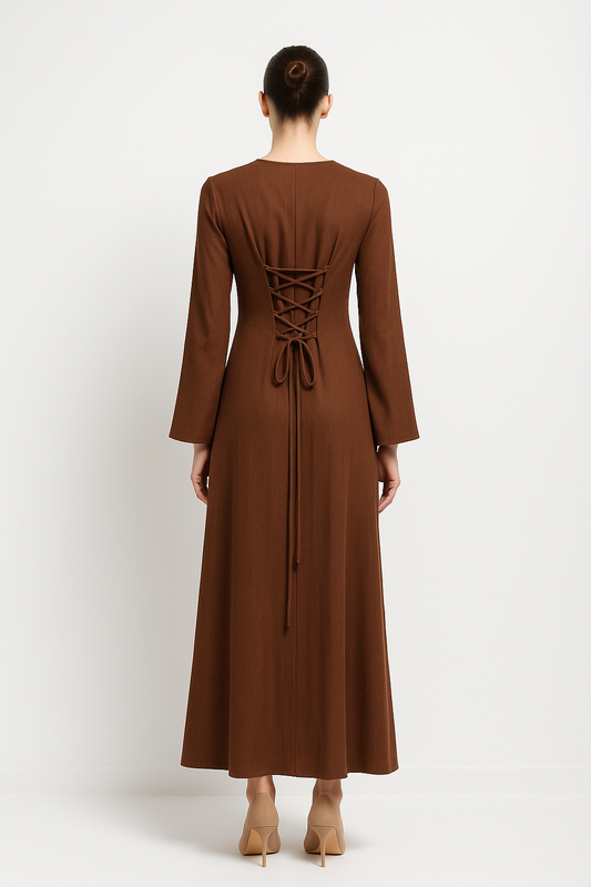 Zari Linen Dress - Nour Modesty