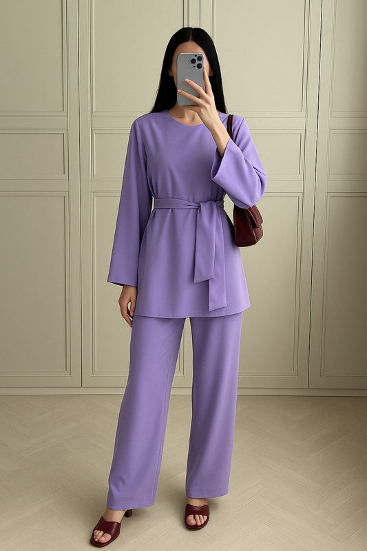 Modest co ord set - purple