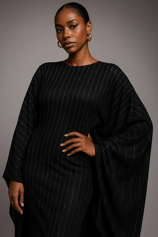 Rhinestone Butterfly Abaya