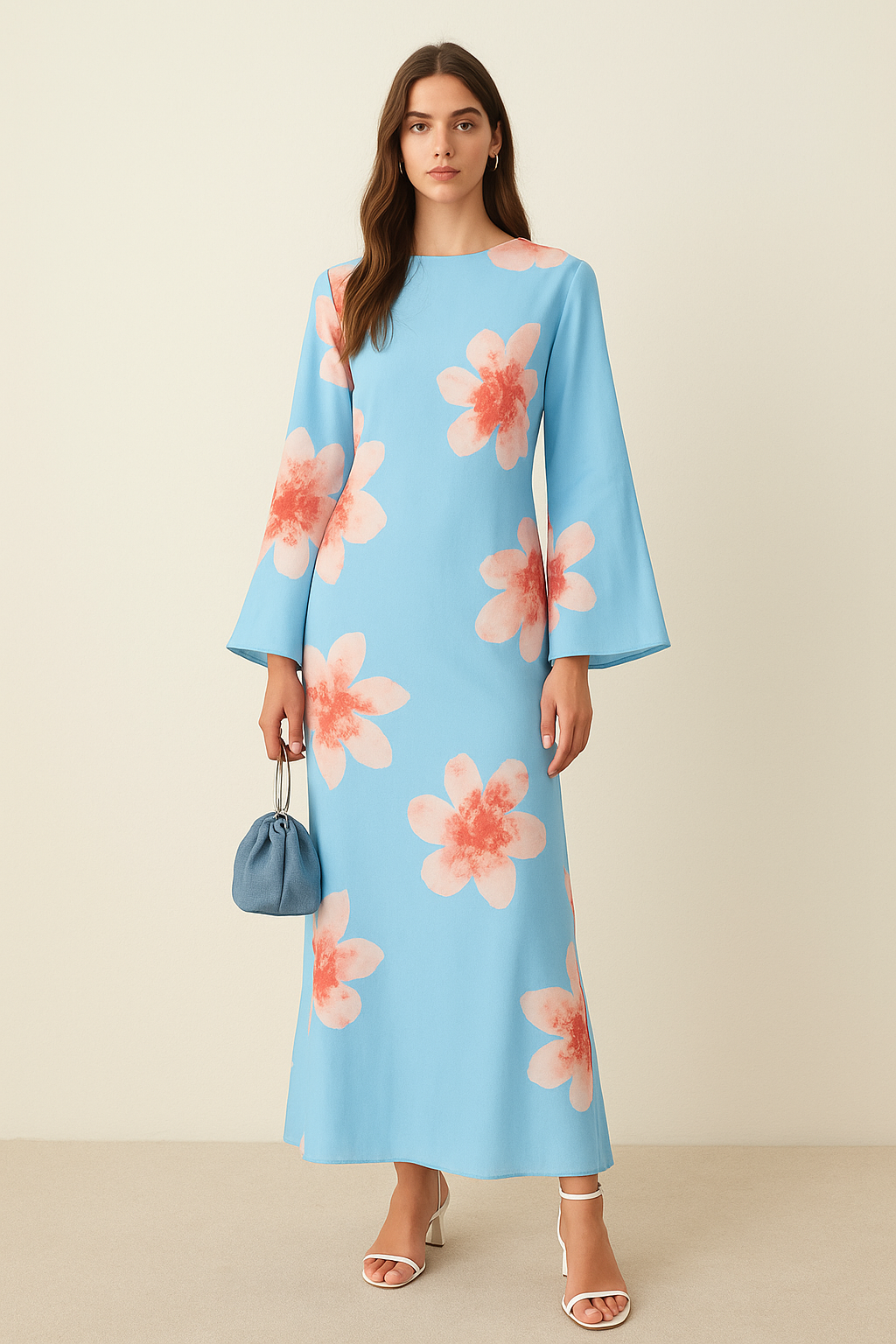 Kaia Floral Maxi Dress, Summer Modest Dress Formal Evening modest