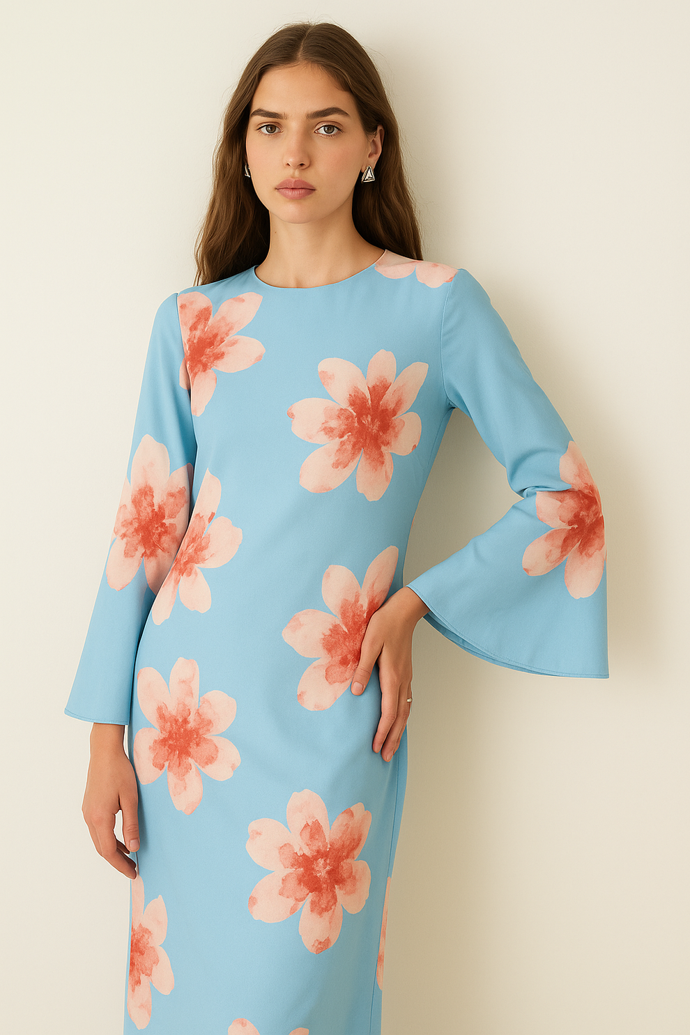 Kaia Floral Maxi Dress, Summer Modest Dress Formal Evening modest