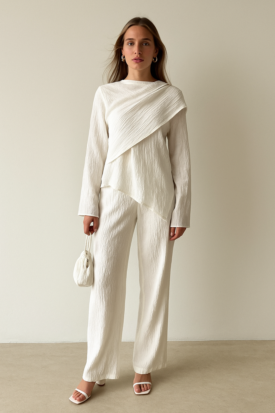 Modest 2 pc Sets Breathable Linen Modest Shirt, Pants Set Kimono ...