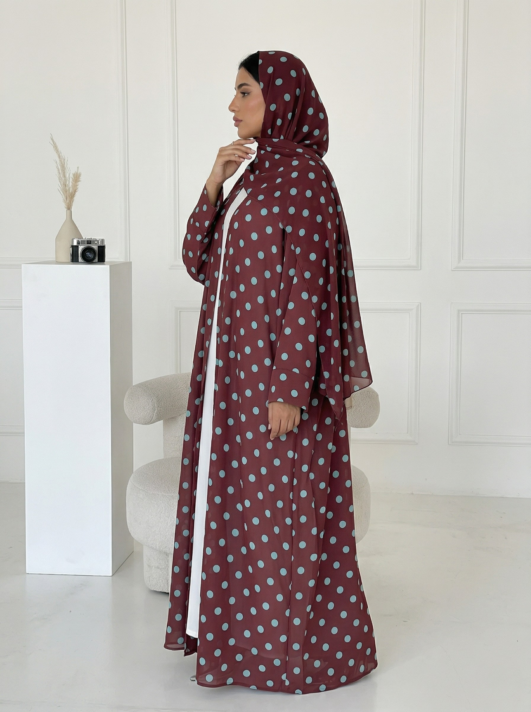 Polka Dot Abaya Set - Nour Modesty