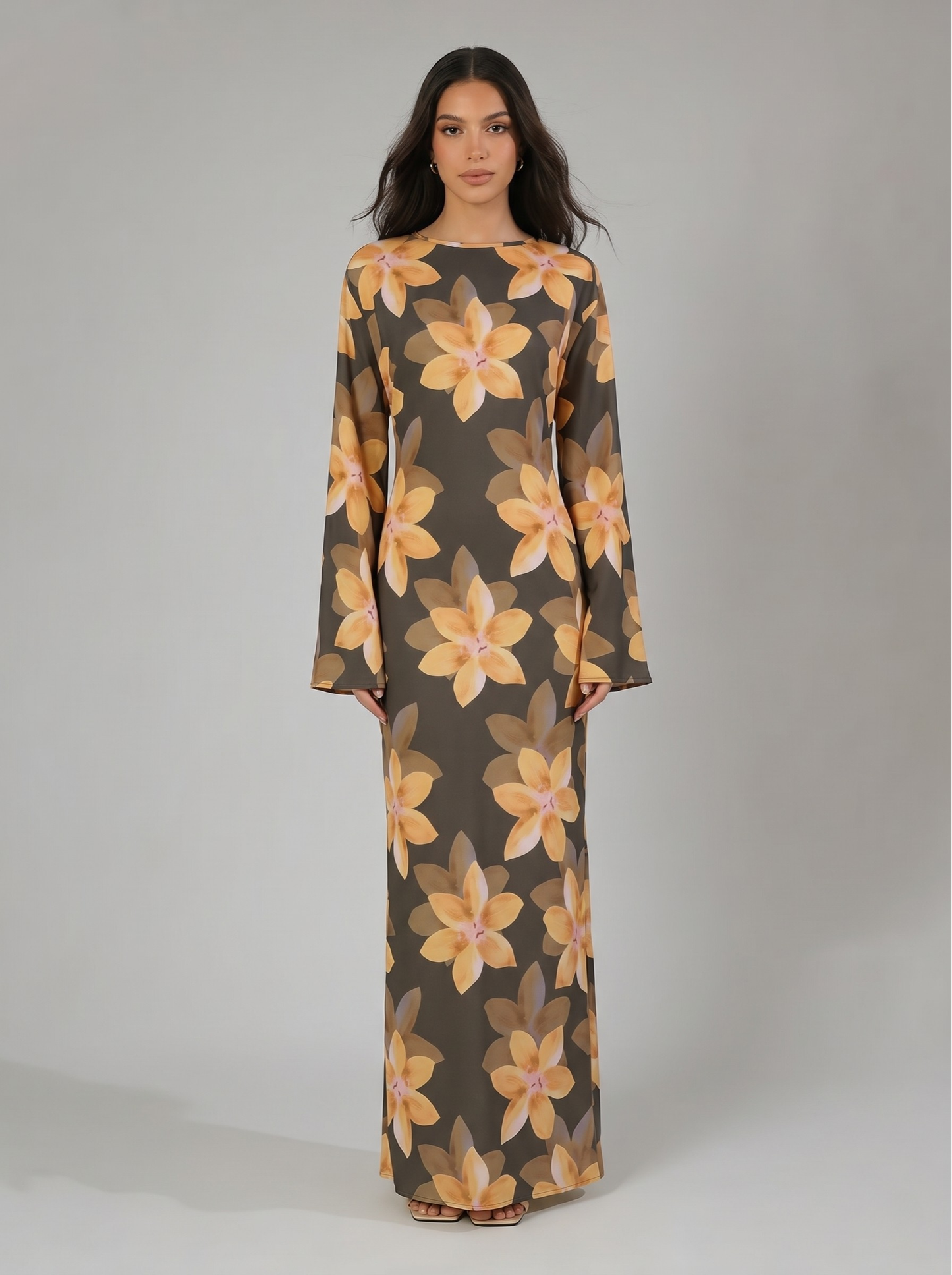Sana Floral Maxi Dress - Nour Modesty