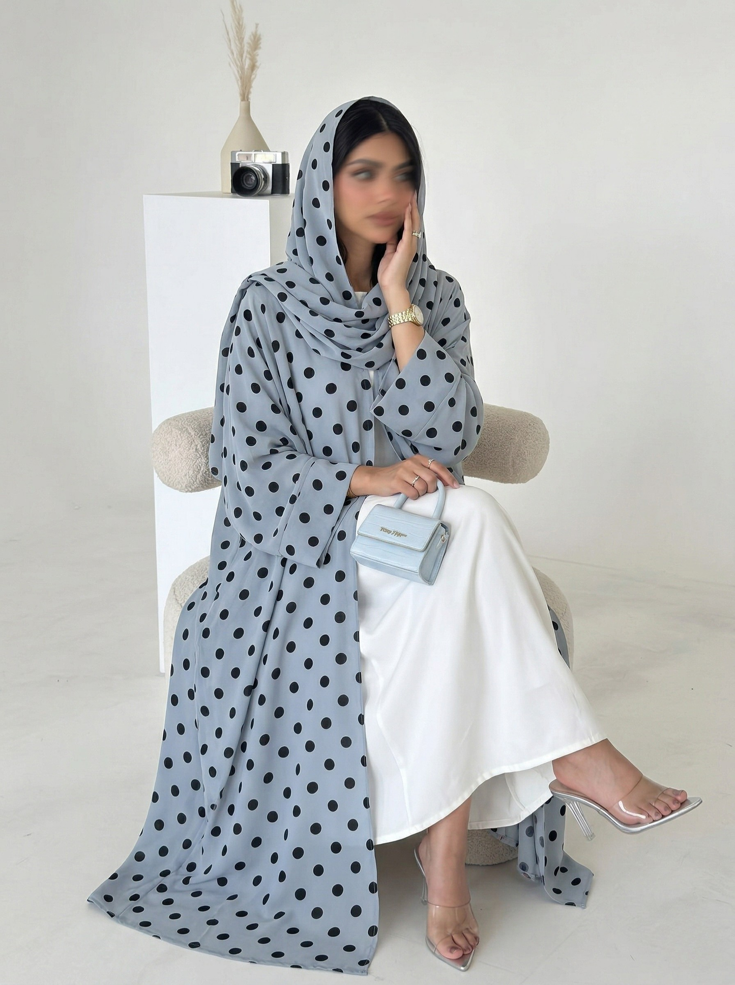 Polka Dot Abaya Set - Nour Modesty