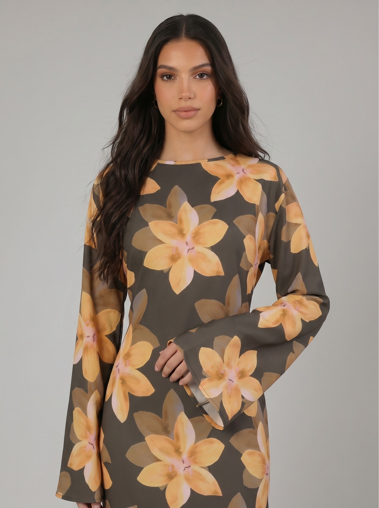 Sana Floral Maxi Dress - Nour Modesty