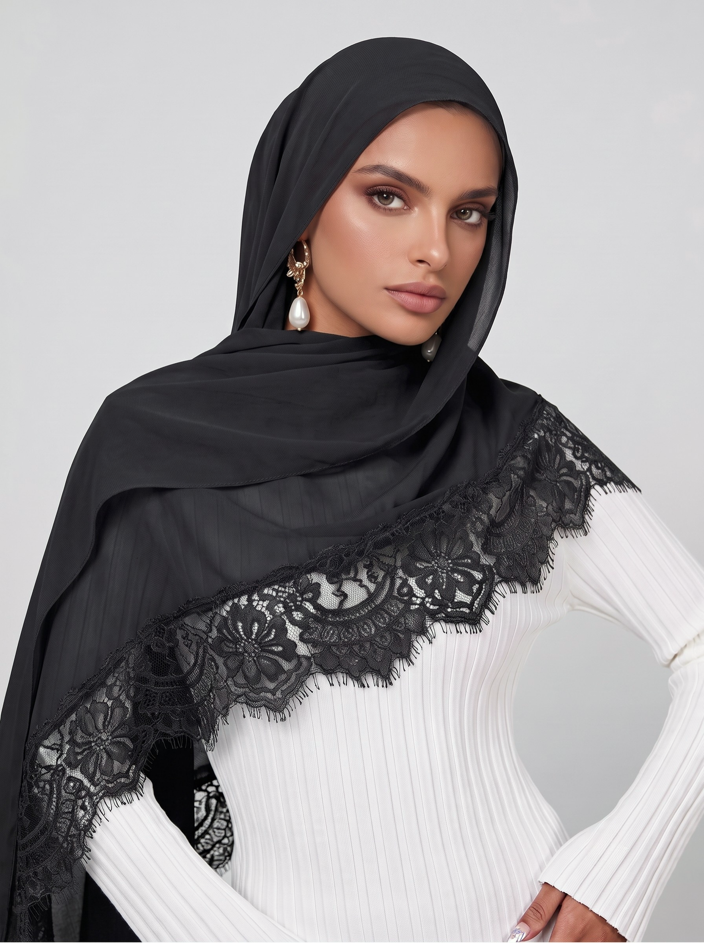 Lace Modal Hijab