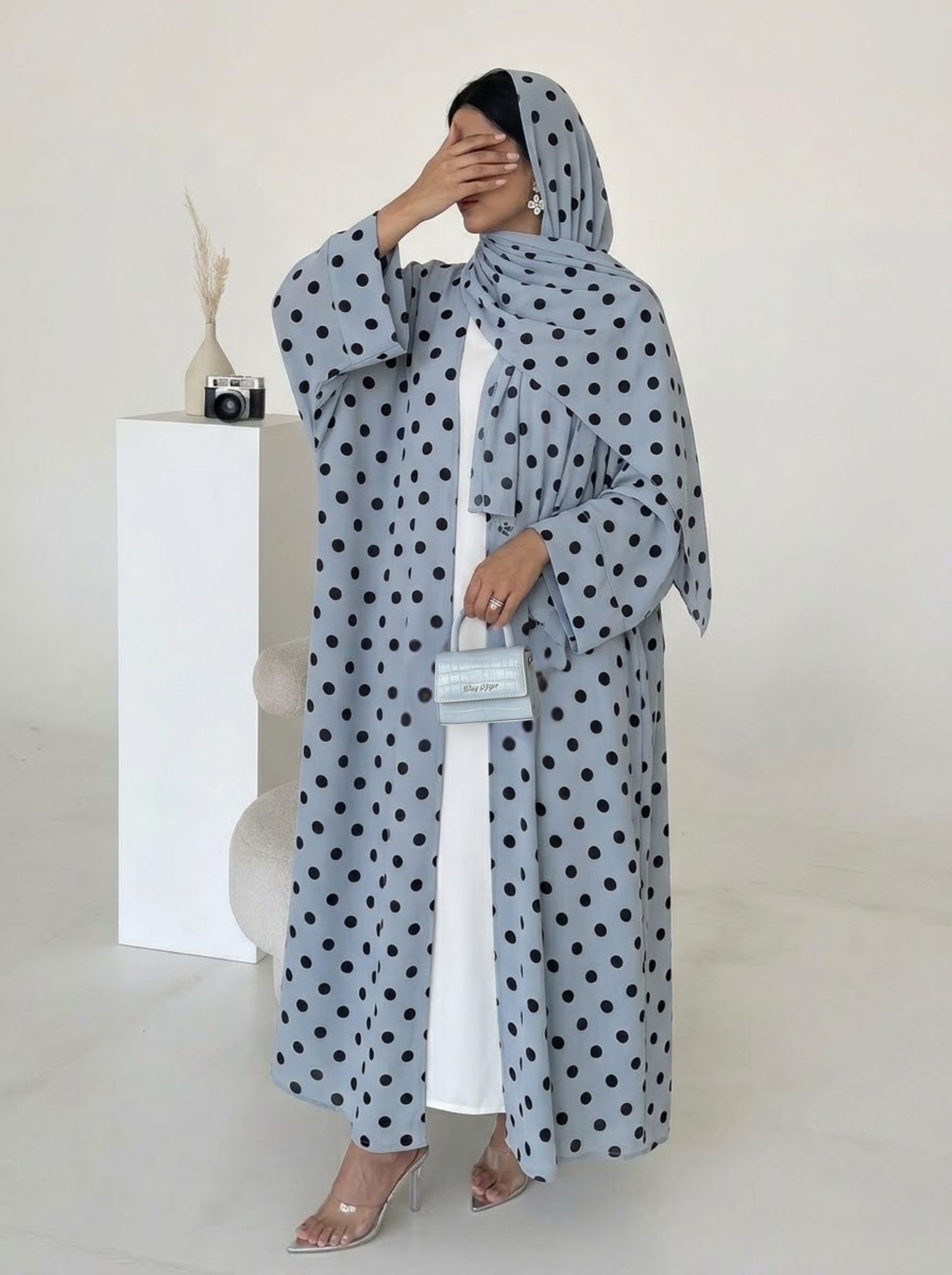 Polka Dot Abaya Set - Nour Modesty