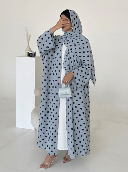 Polka Dot Abaya Set - Nour Modesty