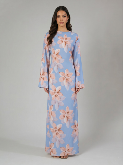 Sana Floral Maxi Dress - Nour Modesty