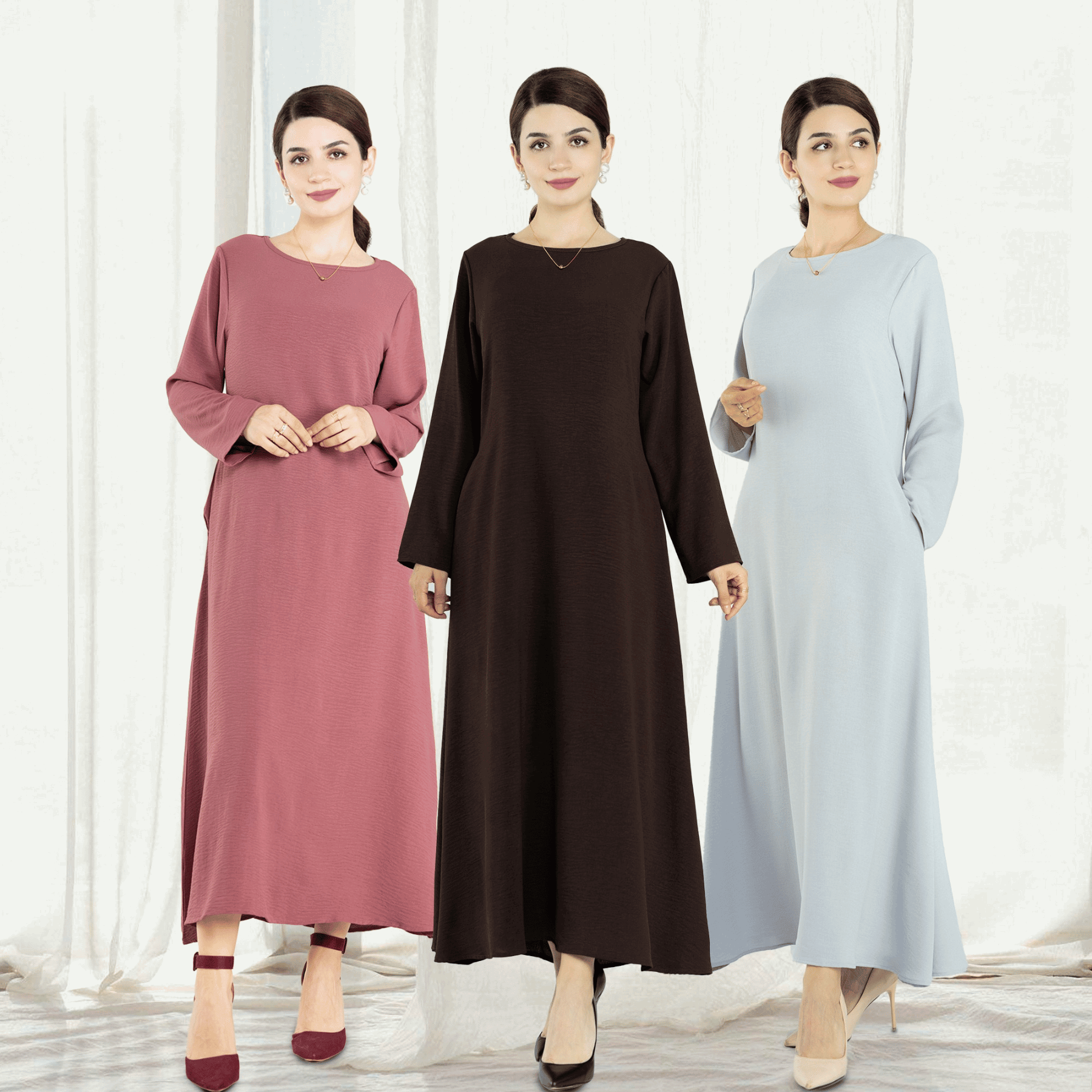Abaya Inner Slip Dress - White