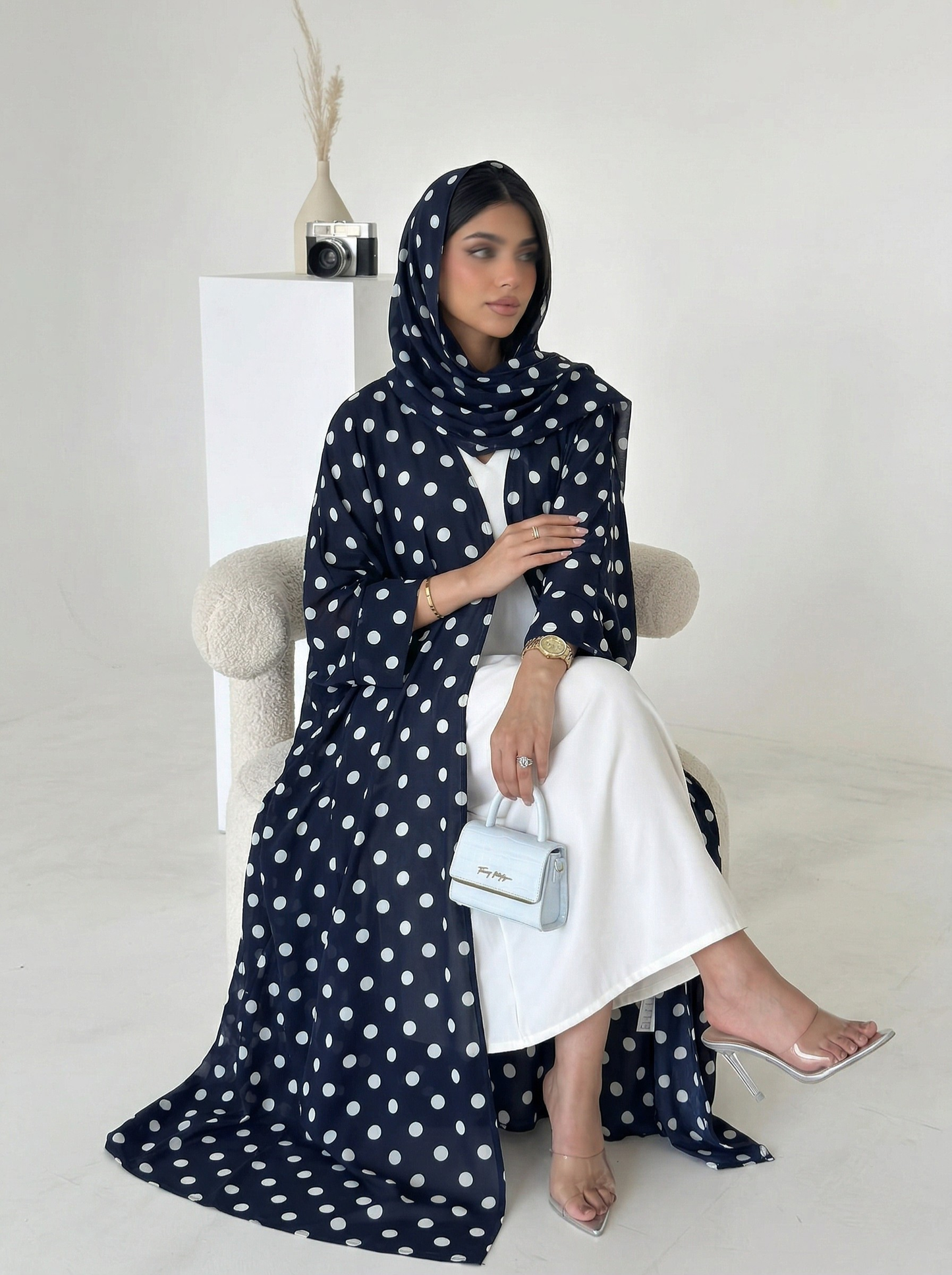 Polka Dot Abaya Set - Nour Modesty