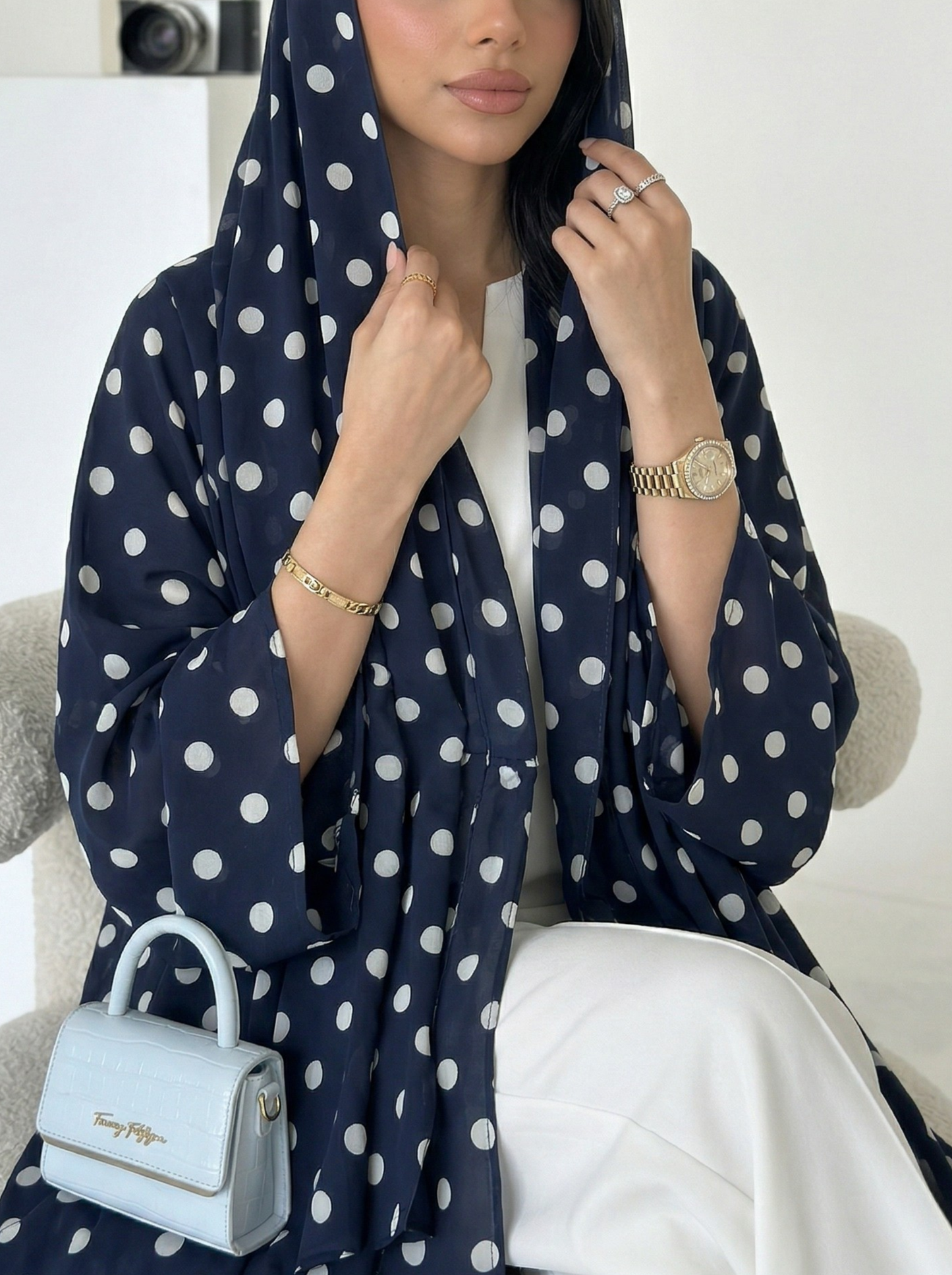 Polka Dot Abaya Set - Nour Modesty