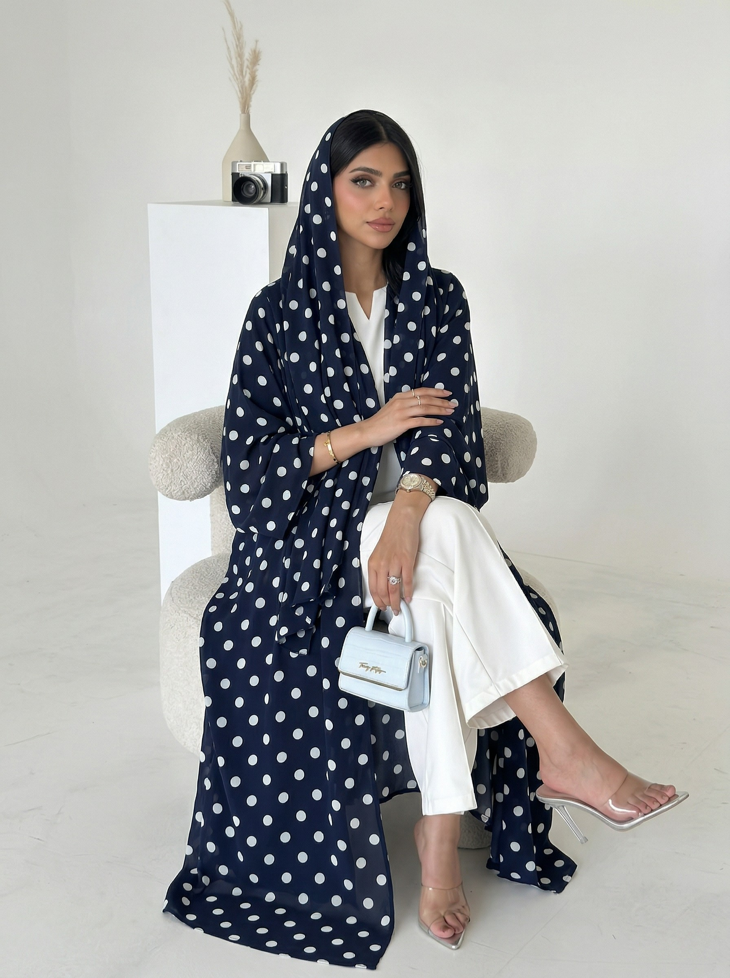Polka Dot Abaya Set - Nour Modesty