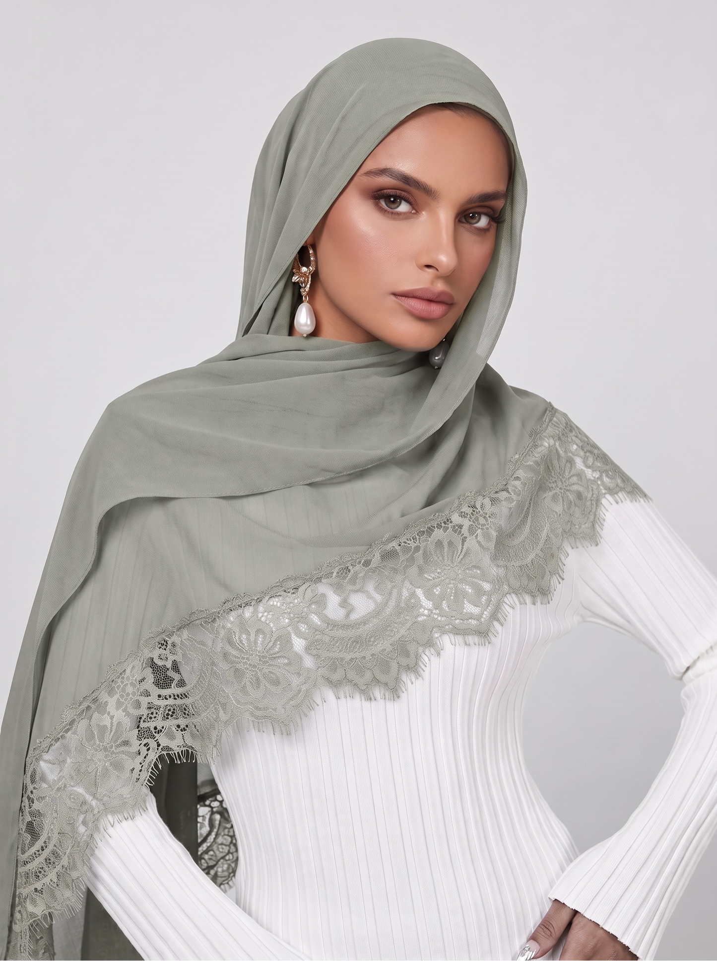 Lace Modal Hijab