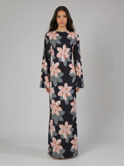 Sana Floral Maxi Dress - Nour Modesty